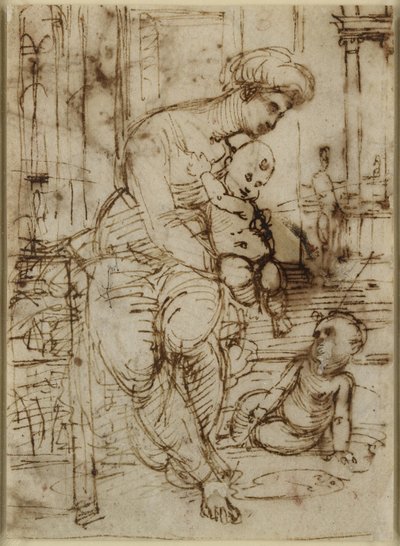 Recto: The Virgin and Child and St John, WA1846.162 by Raffaello Sanzio Raphael